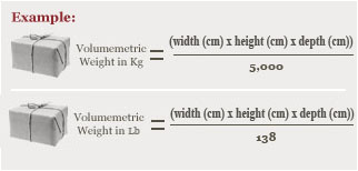 volumetric weight calculator